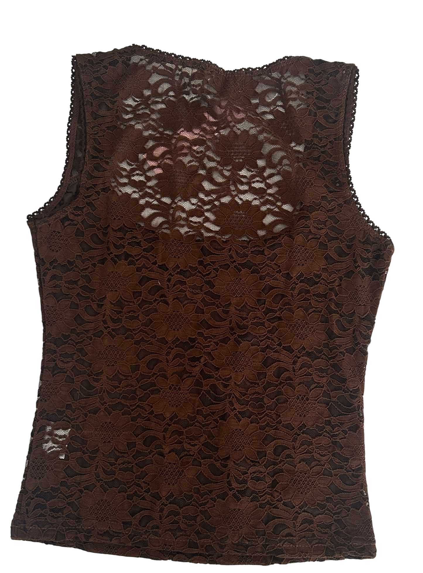 Brown Lacy Tank - Small - Quick Thrifts