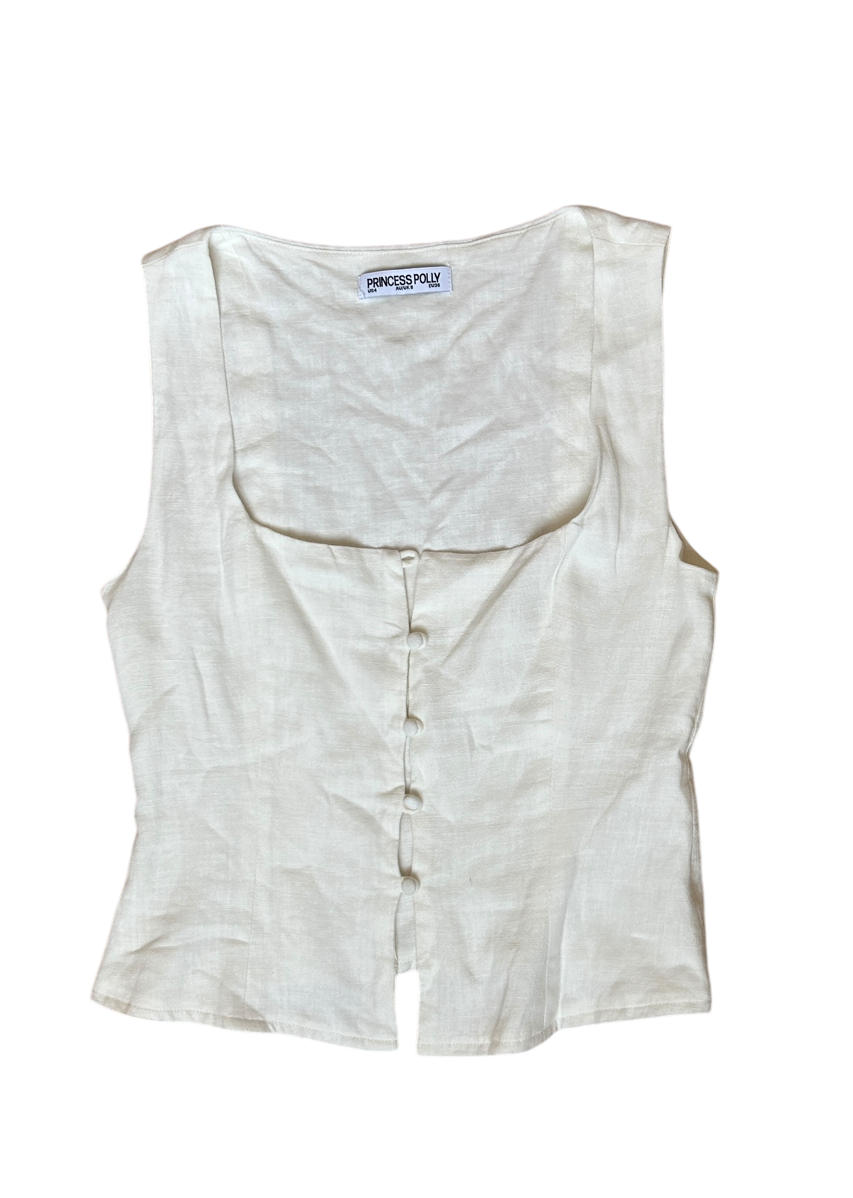 Princess Polly Button-Up Tank - Size 4/Small - Quick Thrifts