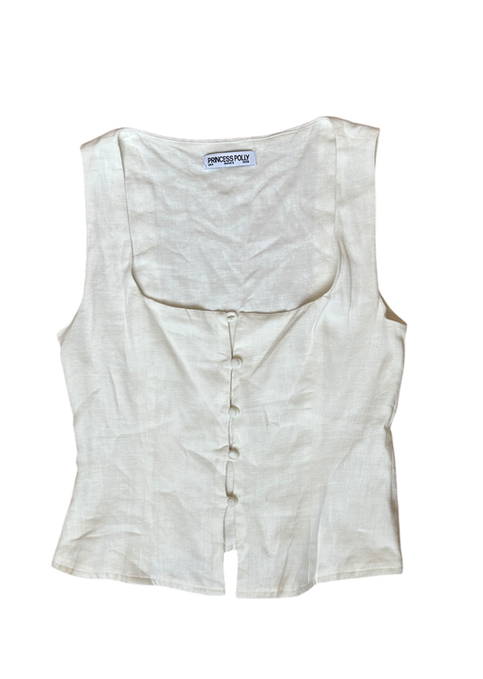 Princess Polly Button-Up Tank - Size 4/Small - Quick Thrifts