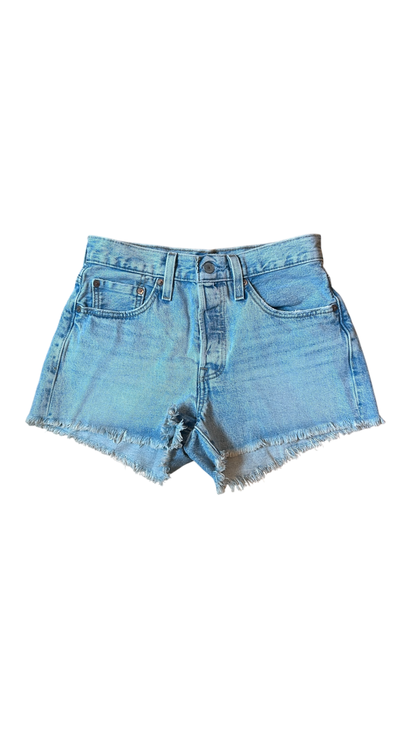 Levi 501 Jean Shorts Light Washed - Quick Thrifts