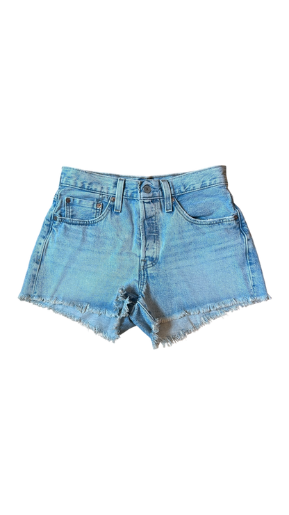 Levi 501 Jean Shorts Light Washed - Quick Thrifts