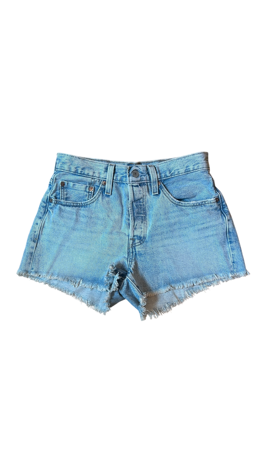Levi 501 Jean Shorts Light Washed - Quick Thrifts