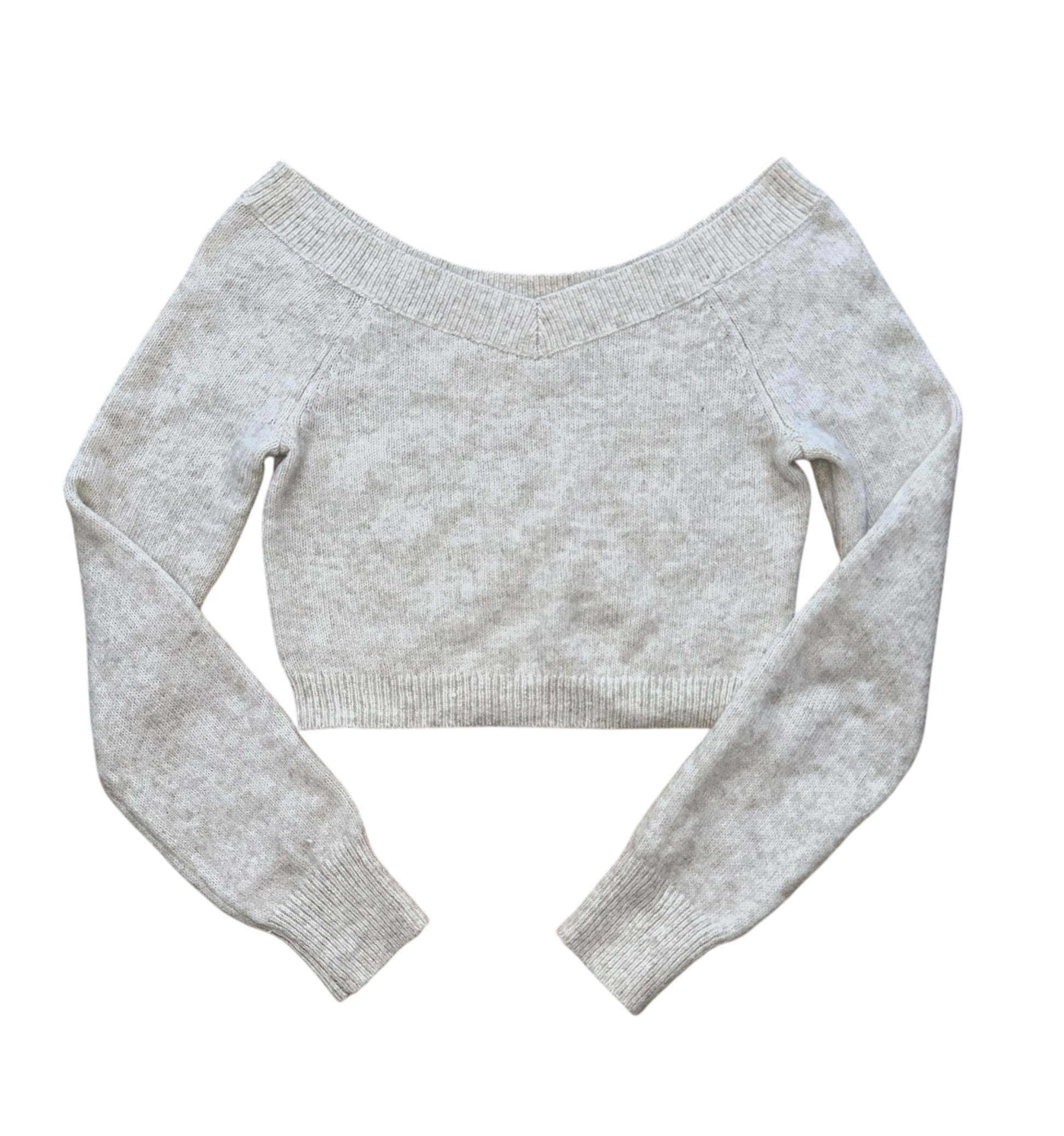 Cropped Long Sleeve Sweater - Medium - Quick Thrifts