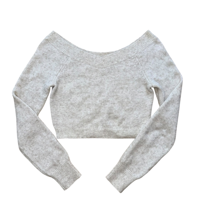 Cropped Long Sleeve Sweater - Medium - Quick Thrifts