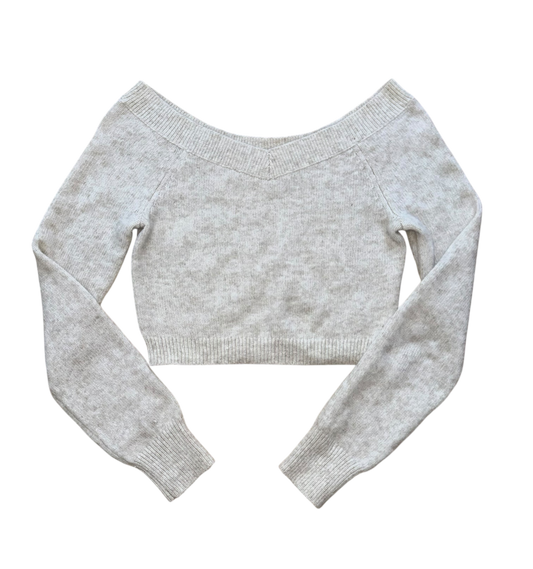 Cropped Long Sleeve Sweater - Medium - Quick Thrifts