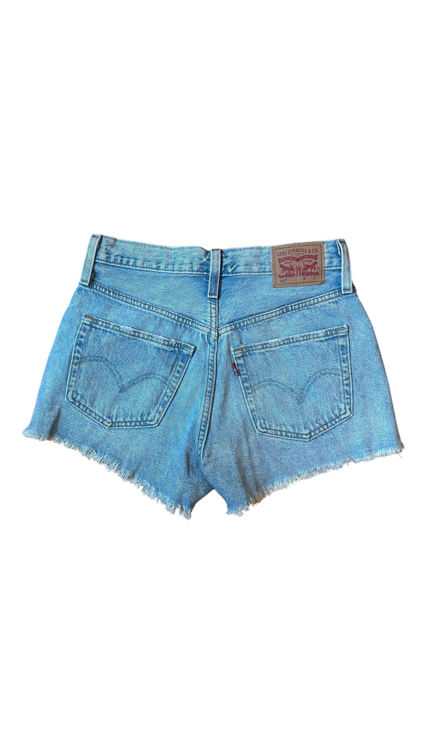 Levi 501 Jean Shorts Light Washed - Quick Thrifts