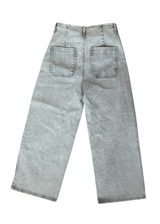 Grey Wide Legged Zara Denim - 6, 28 W - Quick Thrifts