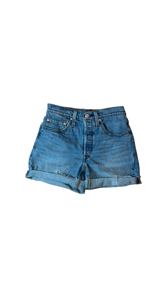 Levis 501 Jean Shorts Dark Wash - Quick Thrifts