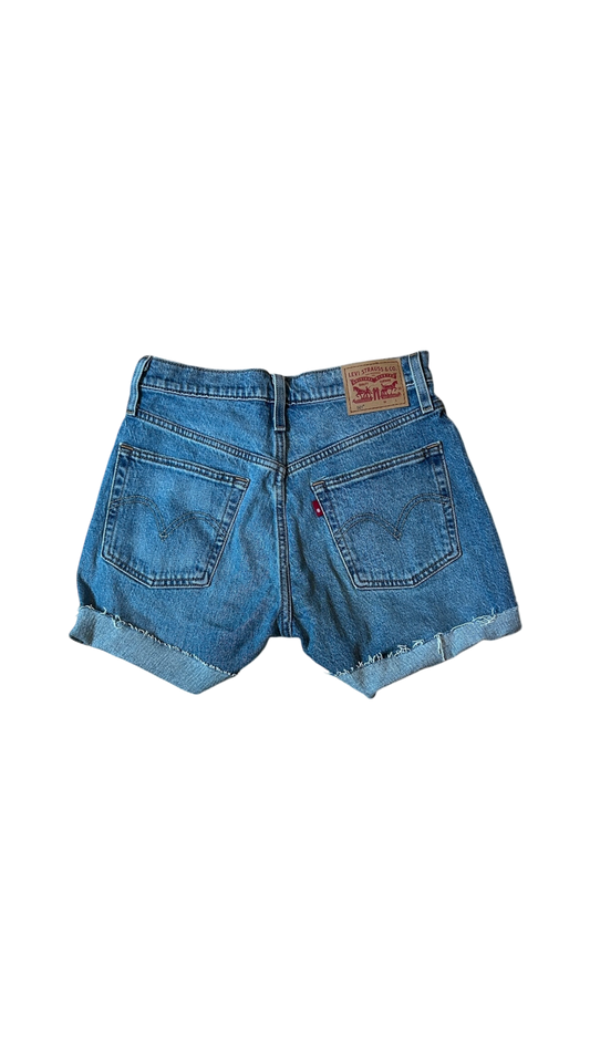 Levis 501 Jean Shorts Dark Wash - Quick Thrifts
