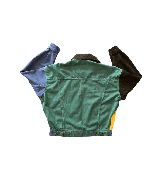 ASOS Multi-Color Cropped "Jean" Jacket - Small - Quick Thrifts