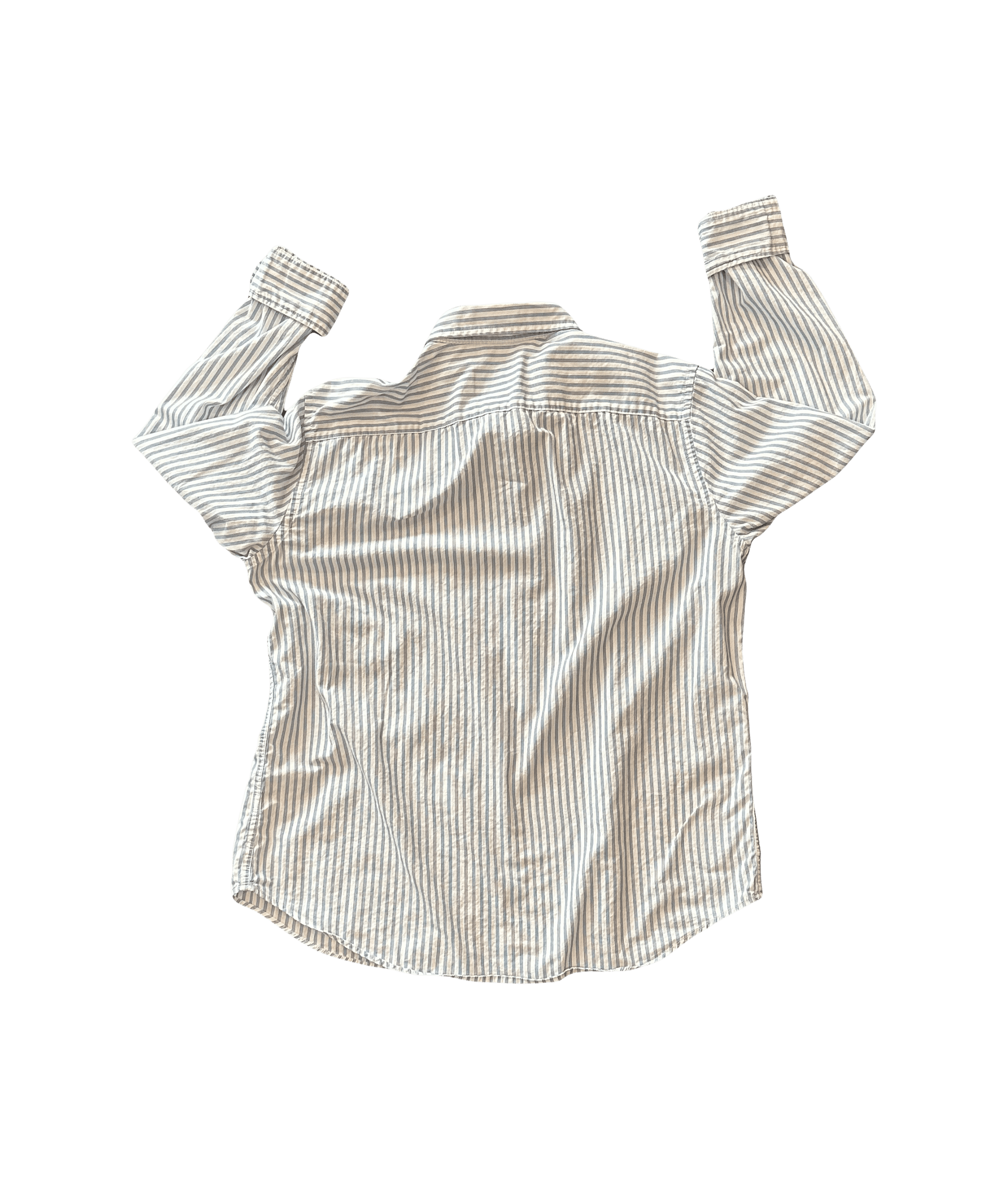 Striped American Eagle Button-Up Dress Shirt - Quick Thrifts