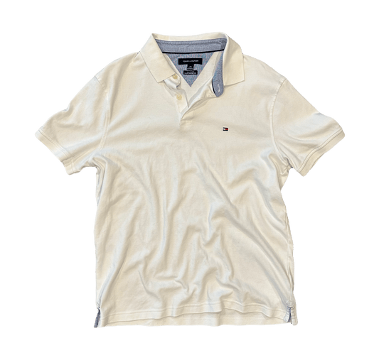 White Tommy Hilfiger Polo Dress Shirt - Quick Thrifts